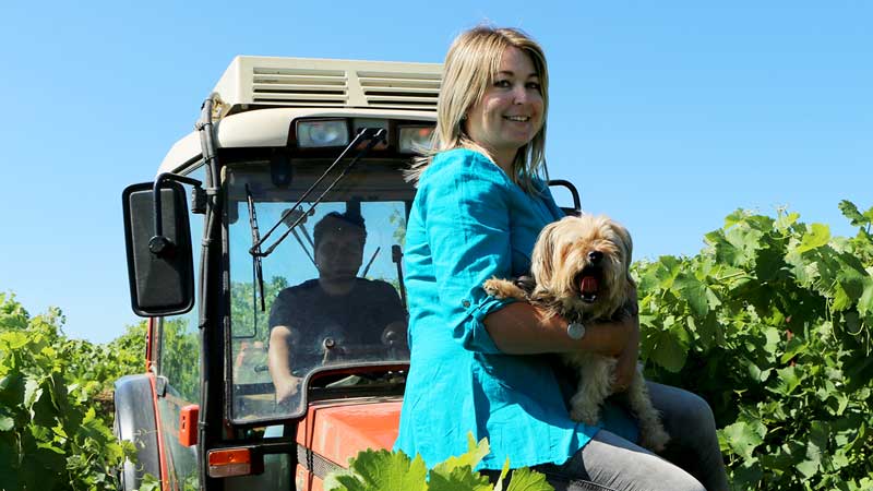 Sur le tracteur, une mise en scène qui nous a fait bien rire !